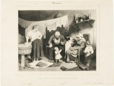 Den gode bedstemor, plade 55 af Honoré Victorin Daumier