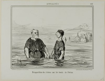 The Reappearance of the Tritons of the Sea, plade 412 fra Actualités af Honoré Victorin Daumier