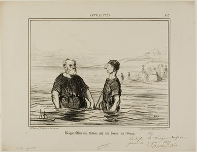 The Reappearance of the Tritons of the Sea, plade 412 fra Actualités af Honoré Victorin Daumier