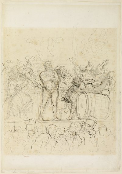 The Side Show (La Parade) af Honoré Victorin Daumier