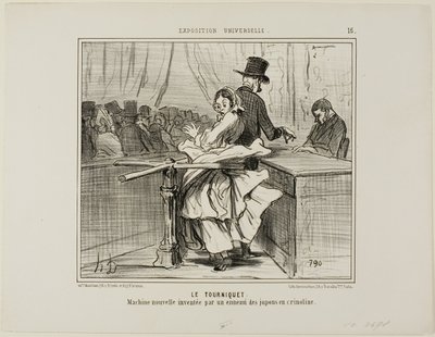 Drejekorset. En ny maskine opfundet af krinolineunderkjolens fjende, planche 15 fra L