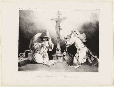 Da djævelen blev gammel, blev han eneboer, plade 476 af Honoré Victorin Daumier