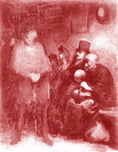 Et venteværelse, udstilling Daumier på Galerie Durand-Ruel i 1878 af Honoré Daumier