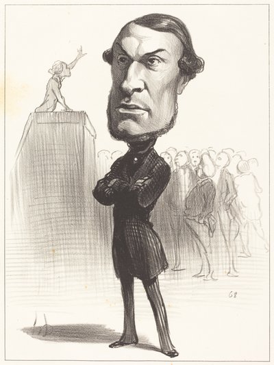 Achille Fould af Honoré Daumier
