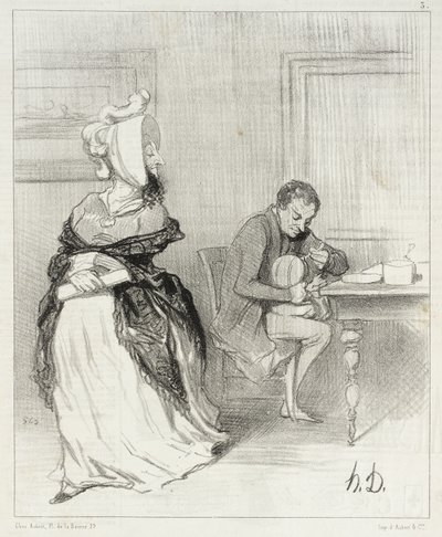 Farvel, min kære, jeg tager hen til mine forlæggere! ... af Honoré Daumier