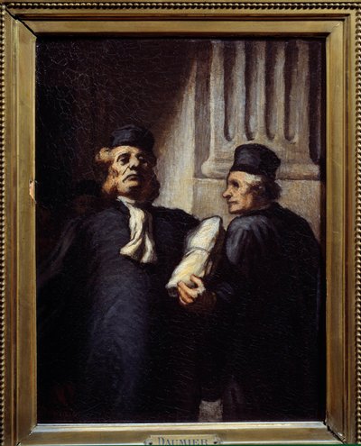 Efter høringen har begge advokater. Maleri af Honore Daumier (1808 - 1879) af Honoré Daumier