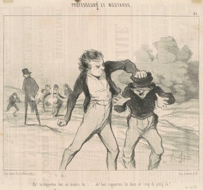 Ah! Du rapporterer alt til mesteren... af Honoré Daumier