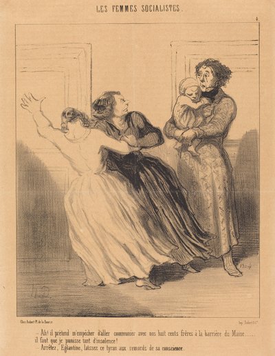Åh! Han vil forhindre mig i at gå... af Honoré Daumier