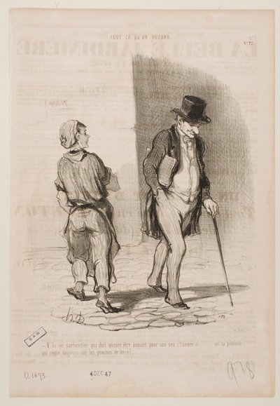 Endnu en, der i år må bekymre sig om sin næse... af Honoré Daumier