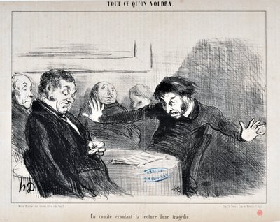 Kunstværk af Honore Daumier (1808-1879). Charivari er fra 1852: Serie ALL CE CE QU