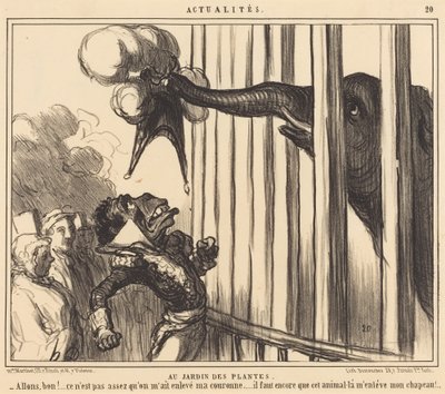 I Jardin des Plantes af Honoré Daumier