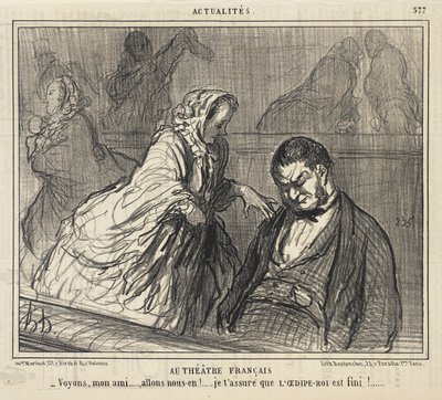 På Théâtre Français... af Honoré Daumier