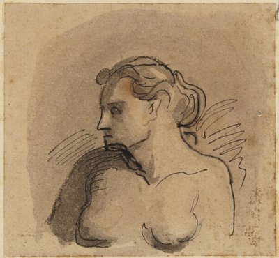Buste af en kvinde af Honoré Daumier