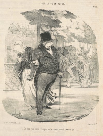 Det er ikke under imperiet, at vi ville have danset sådan! ... af Honoré Daumier