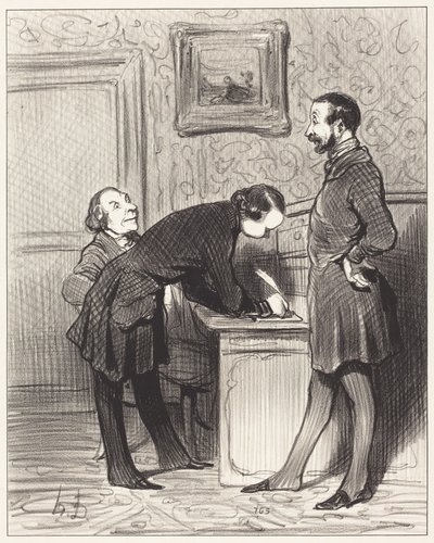 Det er netop, fordi han er Deres ven... af Honoré Daumier