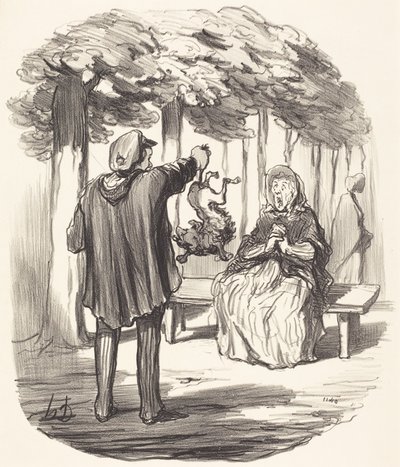 Er det Deres hund der? af Honoré Daumier