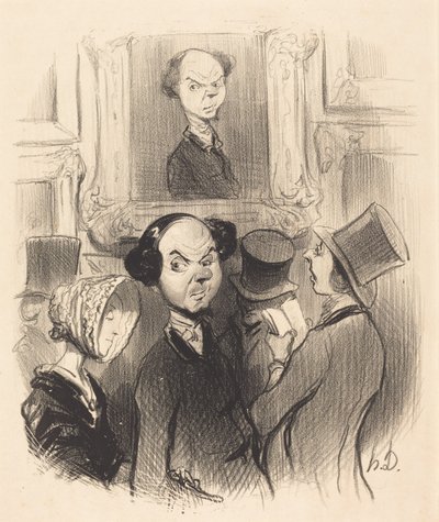 Begejstret over at se sig selv udstillet... af Honoré Daumier
