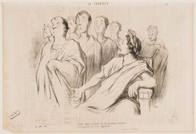 Kom, værdige søjler for romersk storhed... Cæsars venner, træd frem! af Honoré Daumier