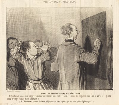 Hvordan man bliver en stor matematiker af Honoré Daumier