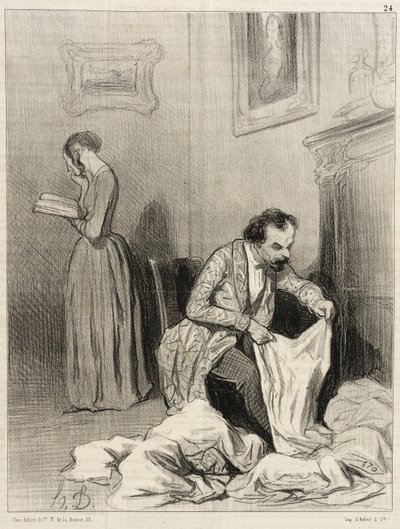 Siden Virginie fik den syvende trøstepræmie... af Honoré Daumier