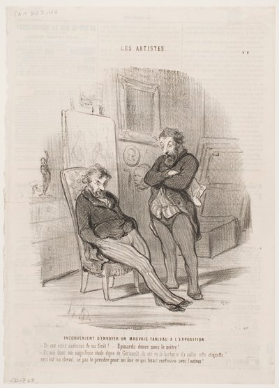 Ulempen ved at sende et dårligt maleri til udstillingen af Honoré Daumier
