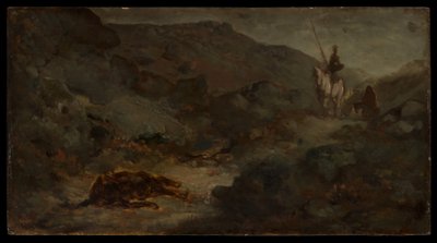 Don Quixote og det døde muldyr af Honoré Daumier