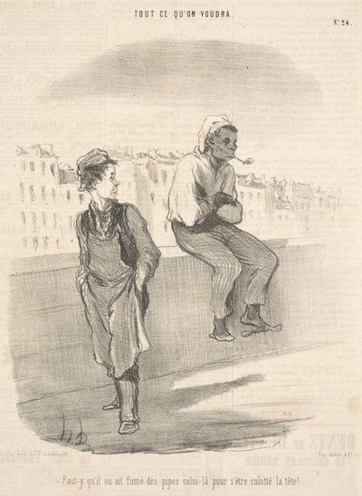 Må han have røget piber den af Honoré Daumier