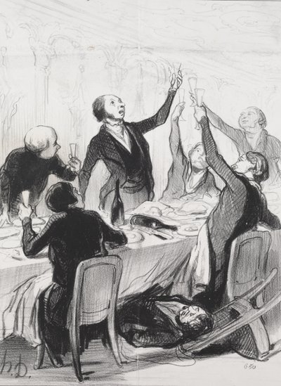 En 43. skål...til Temperance Society af Honoré Daumier