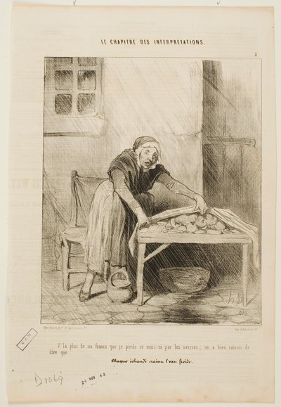 Jeg tabte mere end seks franc denne måned på grund af de pludselige regnbyger af Honoré Daumier