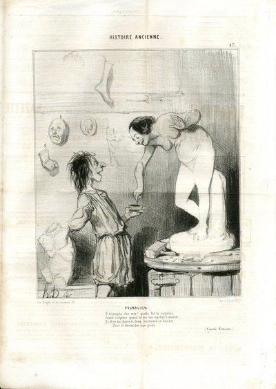 Illustration af Honore Daumier (1808-1879) i Le Charivari af Honoré Daumier