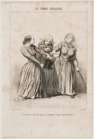 Oprør mod ægtemænd erklæres for livets første og helligste pligt! af Honoré Daumier