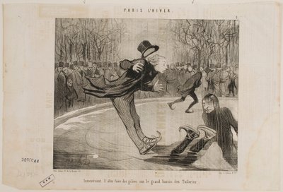 Det er svært at gøre sig bemærket på det store bassin i Tuileriernes Have. af Honoré Daumier