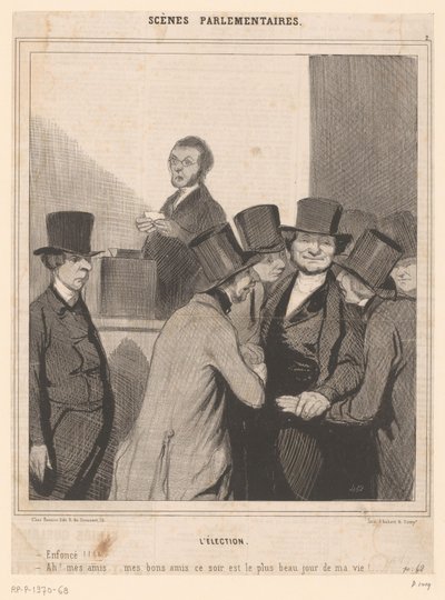 Karikatur af to kandidater efter valgresultatet af Honoré Daumier