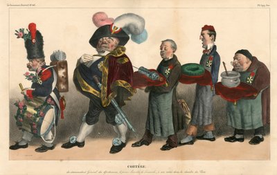 Politisk karikatur (1830), Satirisk i farver af Honoré Daumier