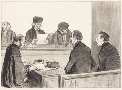 Domstolen afsluttede sine drøftelser... af Honoré Daumier