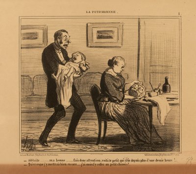 Pottemanien nr. 1: - Adélaïde, min kære, pas dog på... af Honoré Daumier