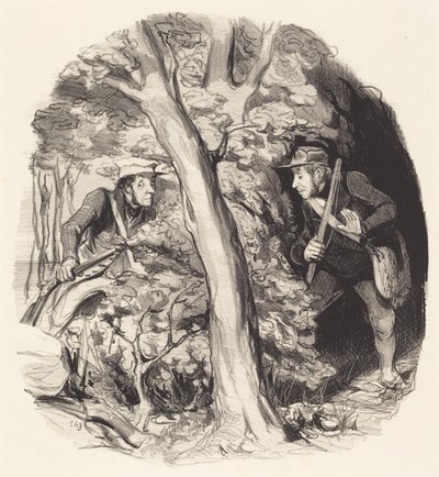 Mødet i skoven af Honoré Daumier