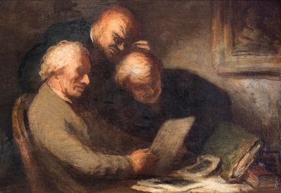Den, der elsker print af Honore Daumier