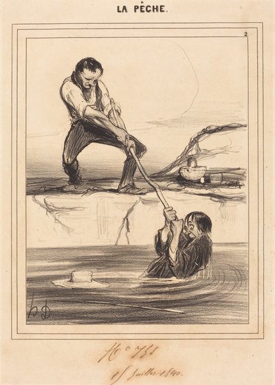 Le Barbillon trækker... af Honoré Daumier