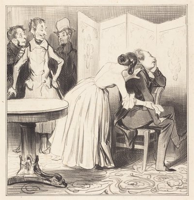 Chevalier des Adrets er elskeren... af Honoré Daumier