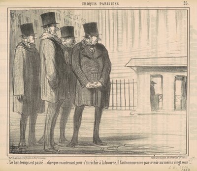 De gode tider er gået... af Honoré Daumier