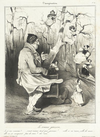 Den gamle ungkarl af Honoré Daumier