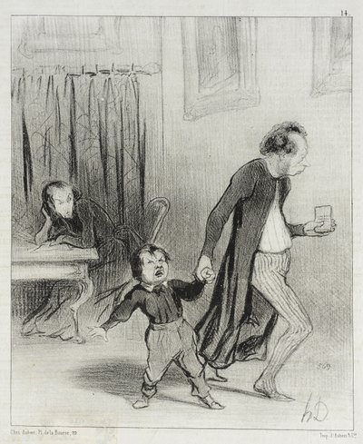 Blåstrømperne (serie af tryk) af Honoré Daumier