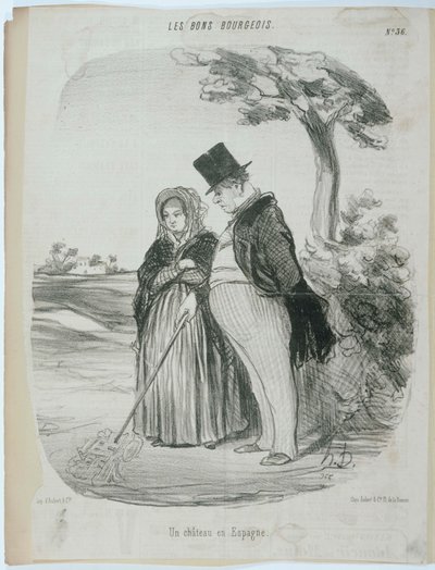 Et slot i Spanien af Honoré Daumier