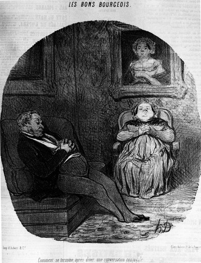 Les Bons Bourgeois: par sover - af Daumier, i "" Charivari"" af 05/11/1846. af Honoré Daumier