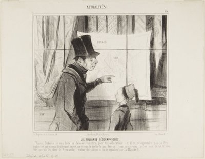De geografiske tørklæder af Honoré Daumier