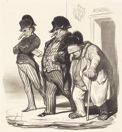 De napoleonske aviser forlader Nationalforsamlingen... af Honoré Daumier