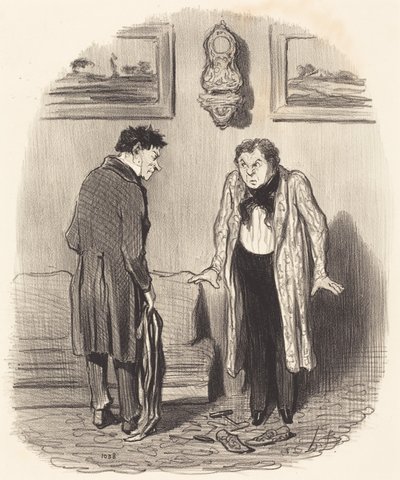 Men når jeg siger til Dem, at jeg ikke kan bevæge fødderne... af Honoré Daumier