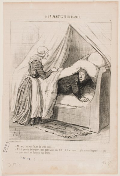 Herre, det er et brev til tre cent... af Honoré Daumier