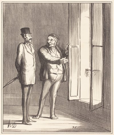 Herren vil have det meget godt her... af Honoré Daumier